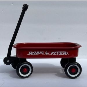 Vintage Mini Miniature Radio Flyer Metal Wagon 12 Inches Collectible Décor